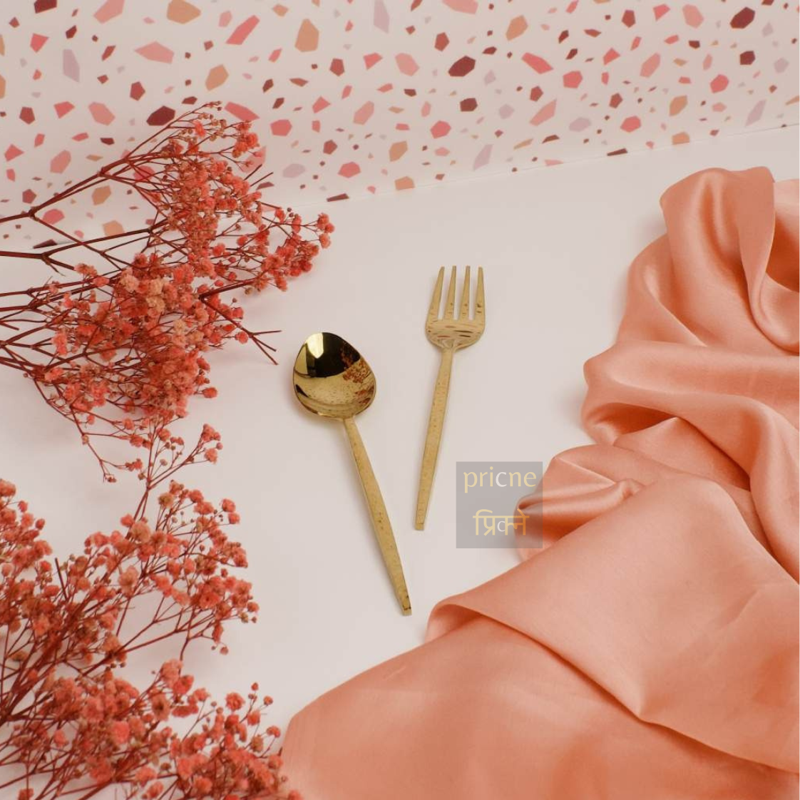 Grassetto Spoons & Fork Set of 12 Gold Gloss