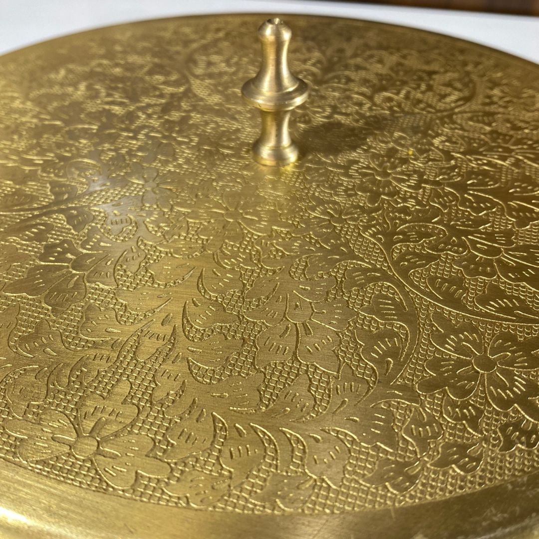Latifa Brass Masala Daani Gold Matte