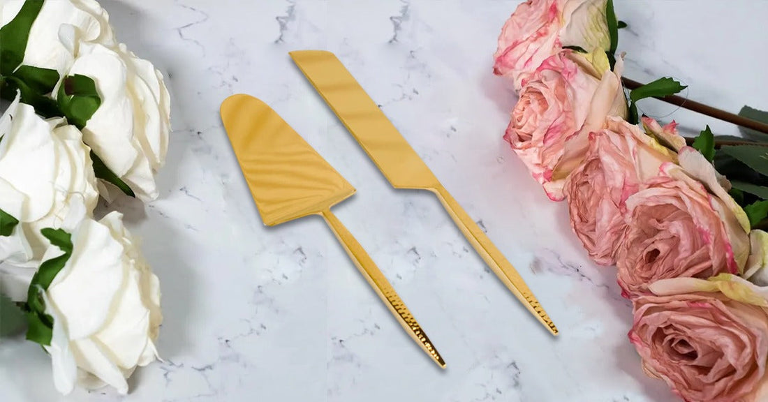 Grassetto Cake Server Set Gold Gloss: For Every Celebration & A Premium Cake Server