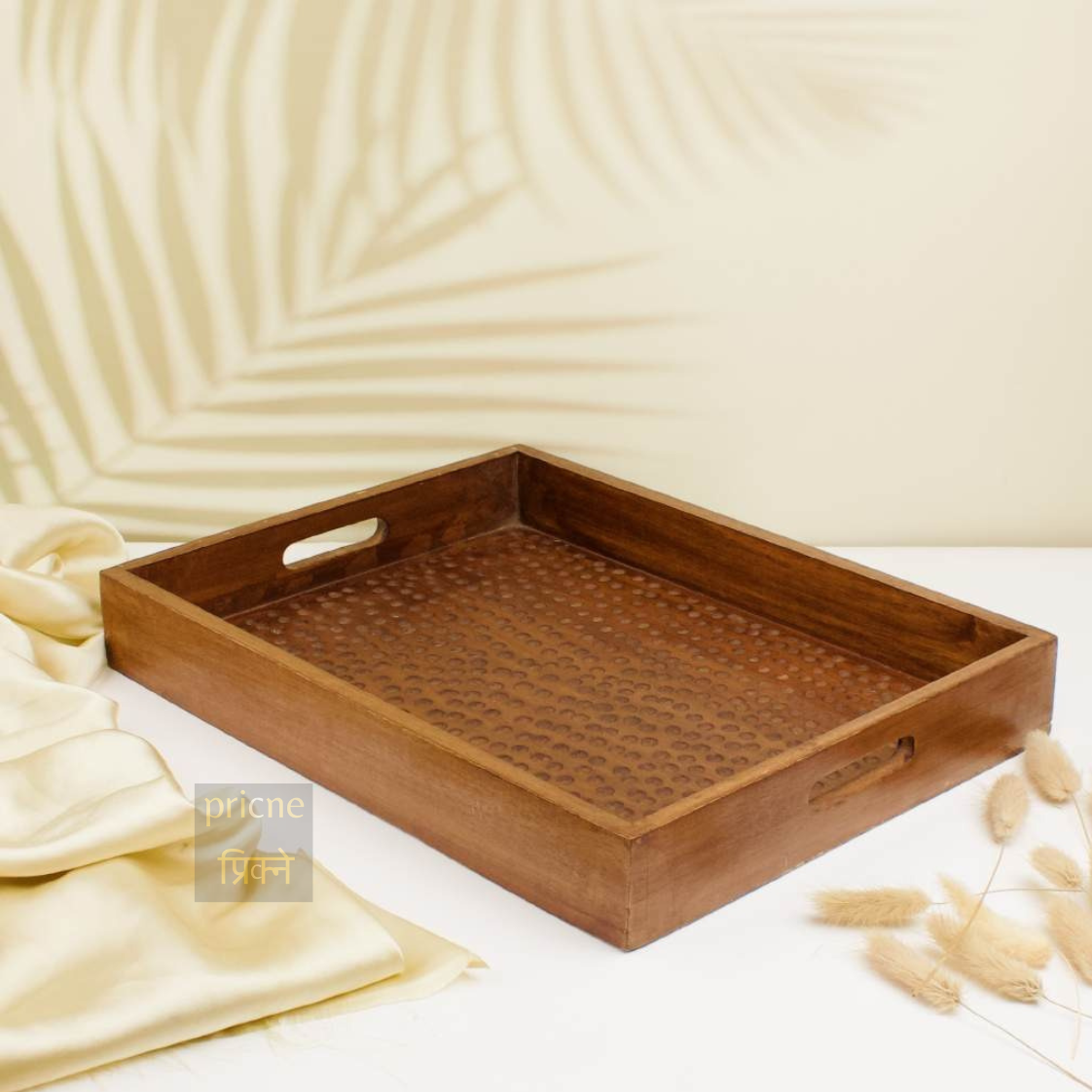 Ithoo Serving Tray Large Teak Matte