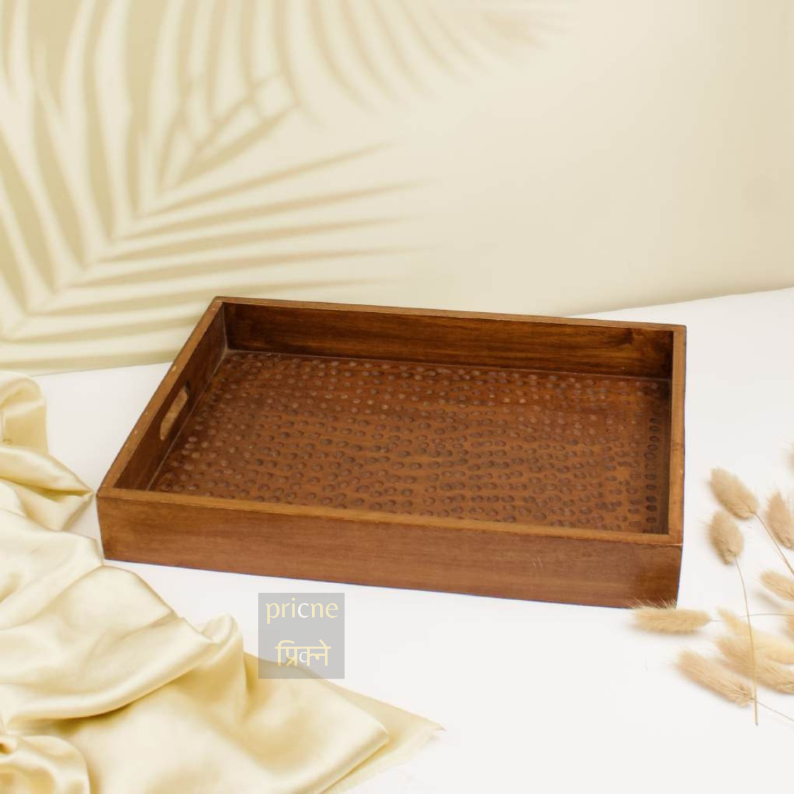 Ithoo Serving Tray Large Teak Matte