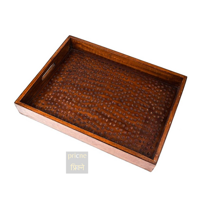 Ithoo Serving Tray Large Teak Matte