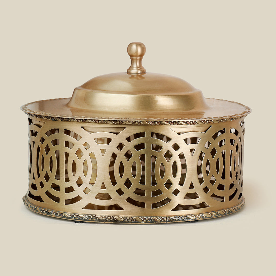 Ancinet Multipurpose Brass Box Gold Matte Oval