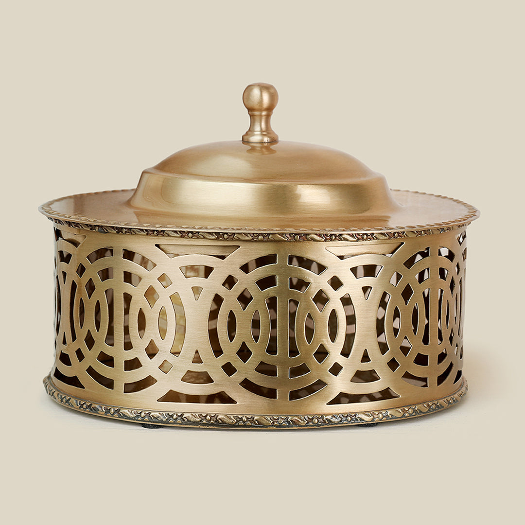 Ancinet Multipurpose Brass Box Gold Matte Oval