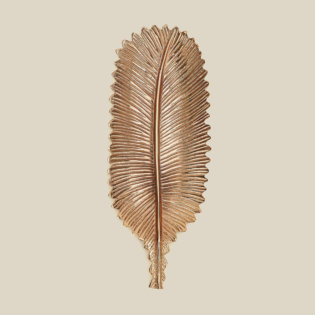 Lify Golden Leaf Platter Golden Gloss