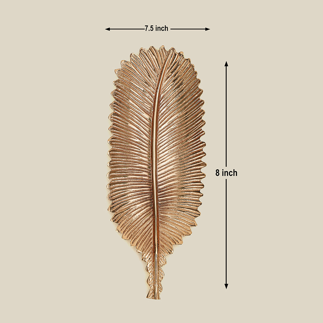 Lify Golden Leaf Platter Golden Gloss