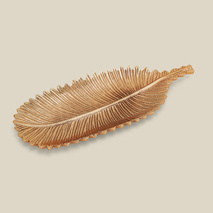 Lify Golden Leaf Platter Golden Gloss