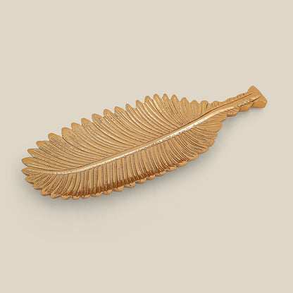 Lify Golden Leaf Platter Golden Gloss
