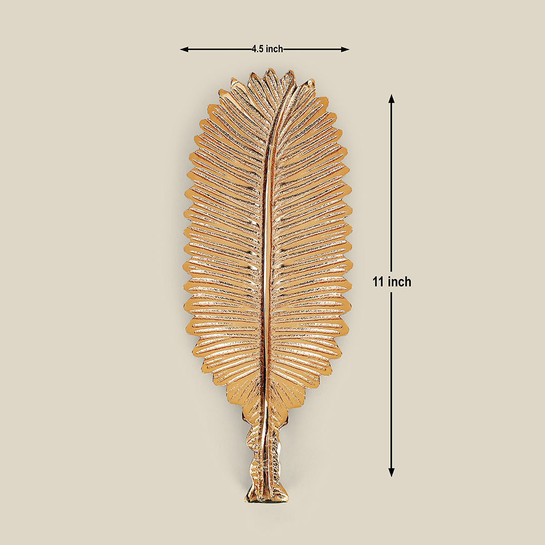 Lify Golden Leaf Platter Golden Gloss