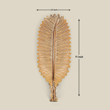 Lify Golden Leaf Platter Golden Gloss