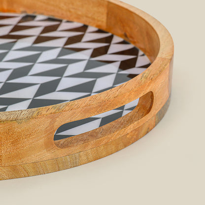 Trendy Serving Tray with Handle Large (14 Inches)