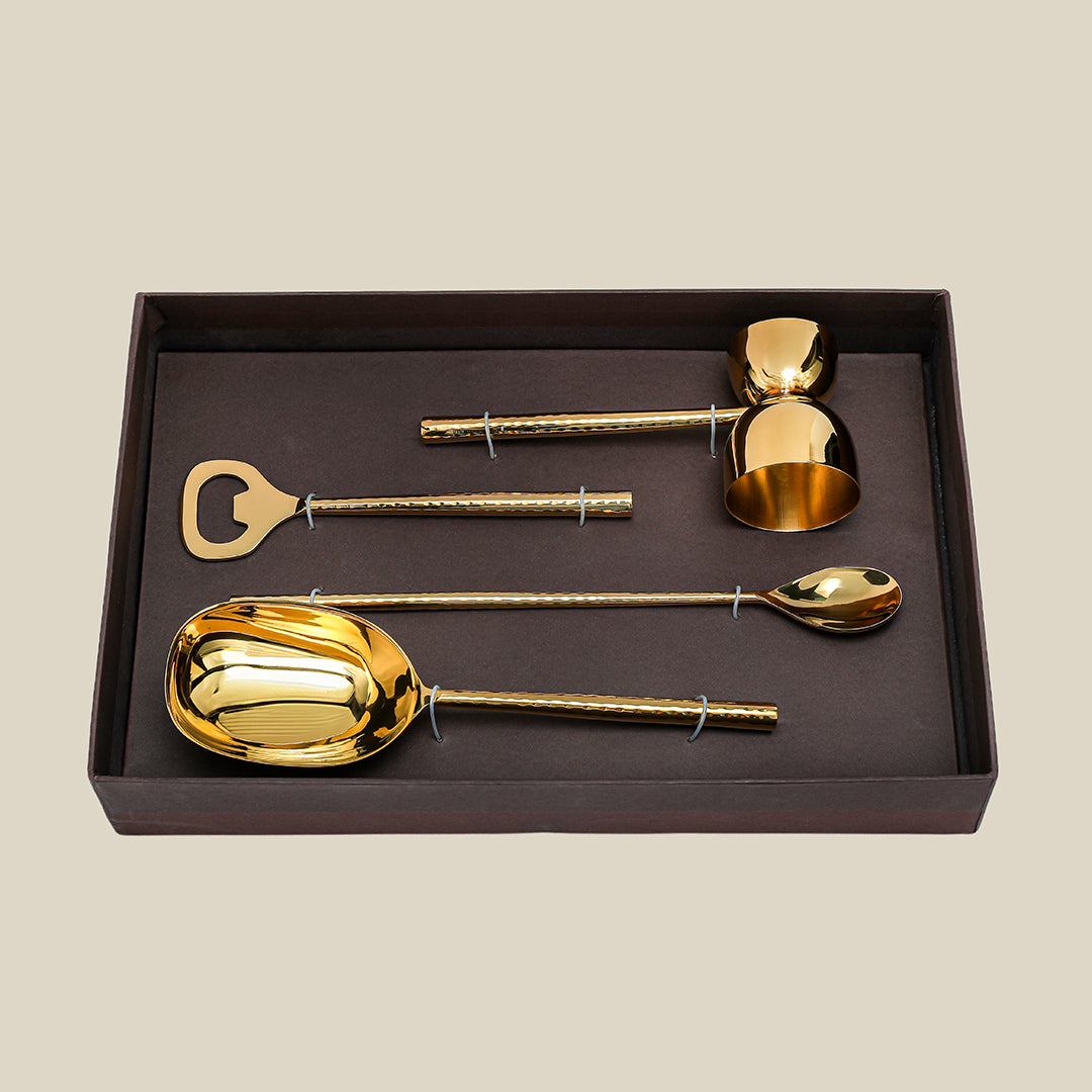 Bello Bar Set of 4 - Gold Gloss