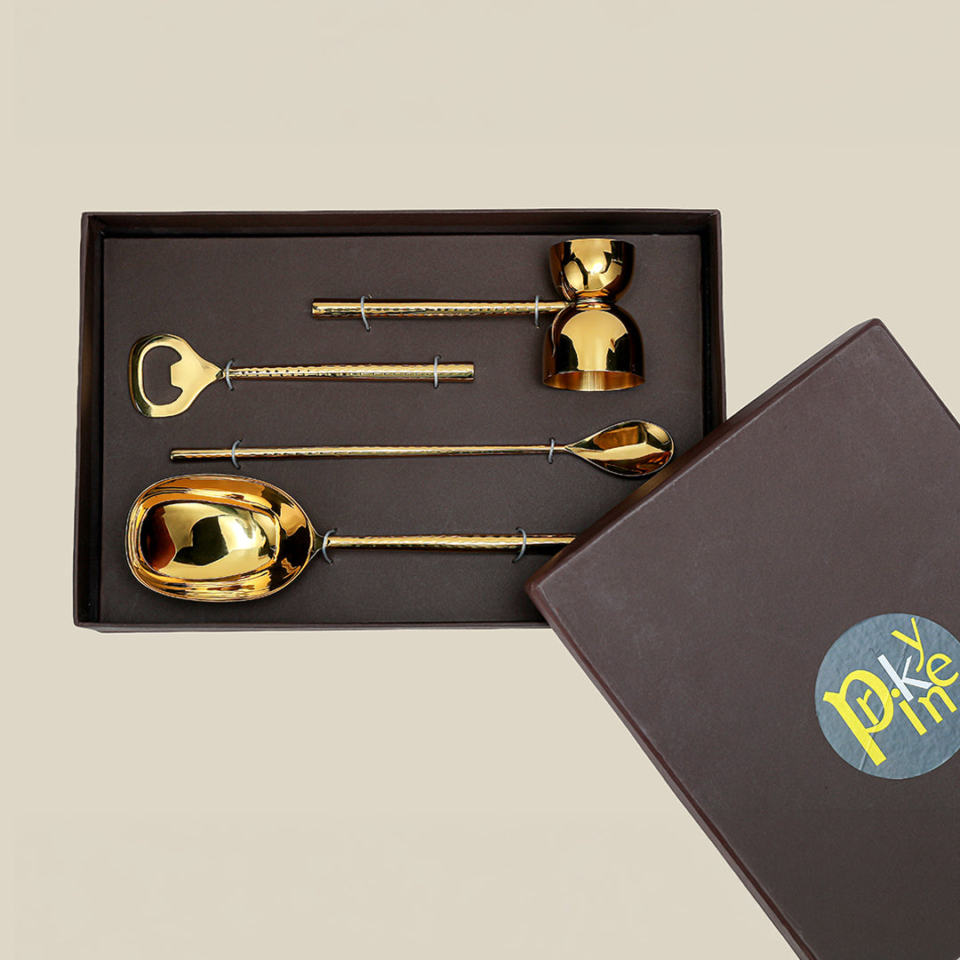 Bello Bar Set of 4 - Gold Gloss