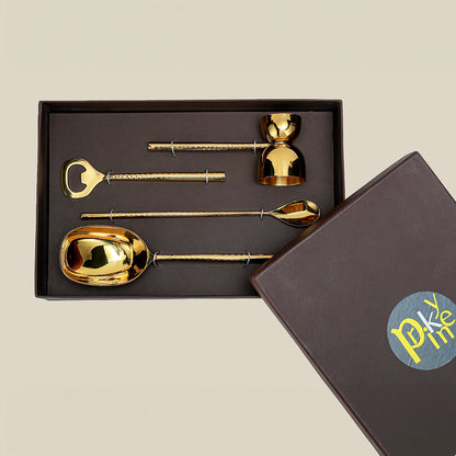 Bello Bar Set of 4 - Gold Gloss