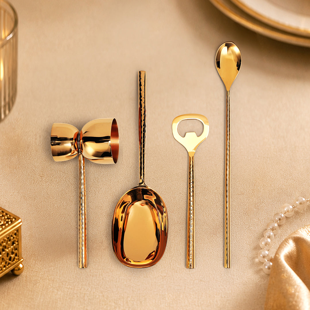 Bello Bar Set of 4 - Gold Gloss