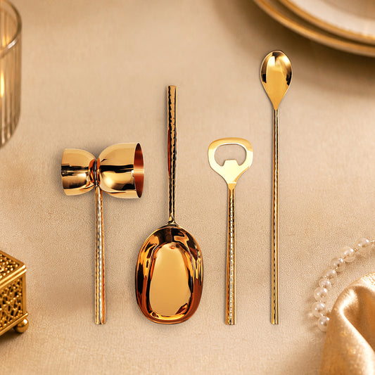 Bello Bar Set of 4 - Gold Gloss