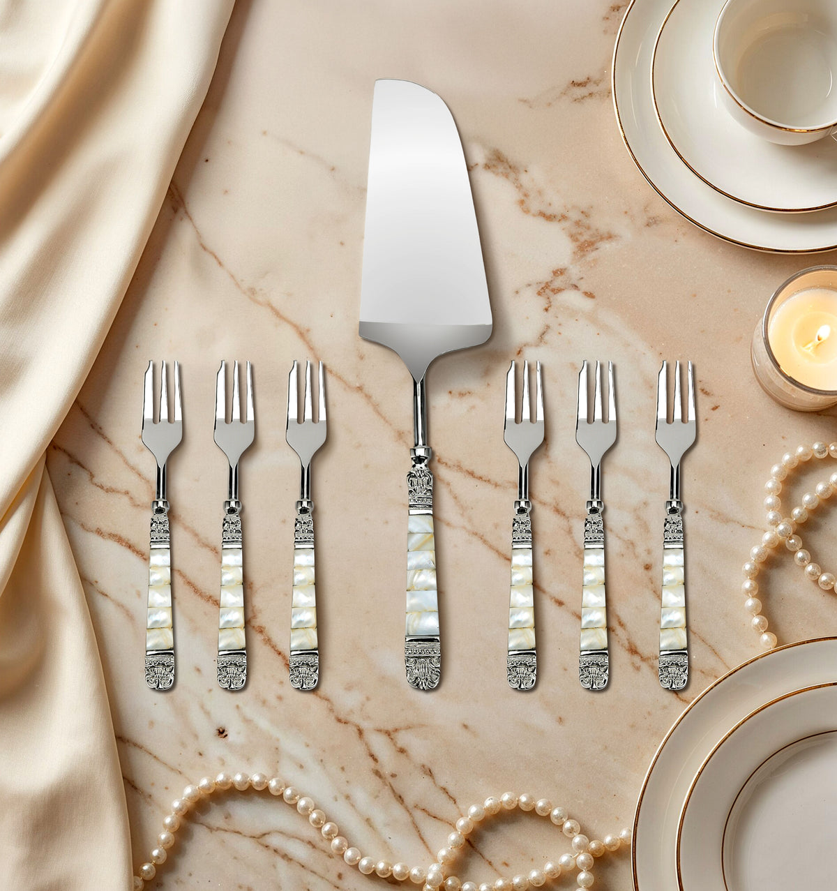 Momper MOP Pastry Server Set of 7 - With Ribbon and Wrapping