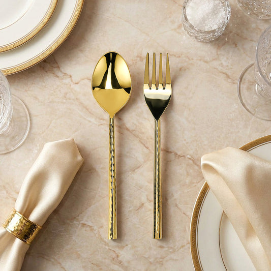 Bello Spoon & Fork set of 12 Gold Gloss