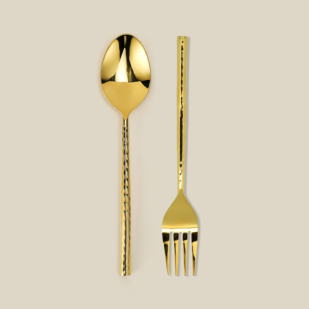 Bello Spoon & Fork set of 12 Gold Gloss