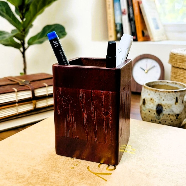 Entus Walnut Executive Office Set with Mug Matte Rectangle
