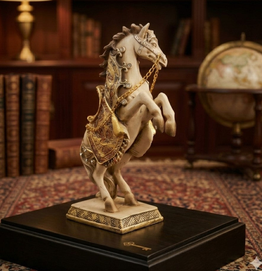 Anima White Decorative Horse Regal Charger