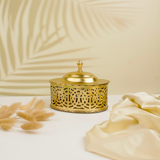 Ancinet Multipurpose Brass Box Gold Matte Oval