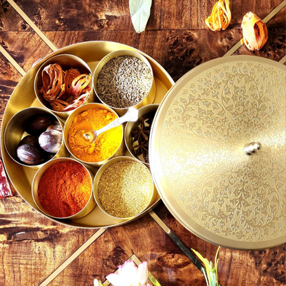 Latifa Brass Masala Daani Gold Matte – Prikney Latifa Brass Masala Daani Gold Matte – Prikney