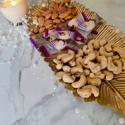 Lify Golden Leaf Platter Golden Gloss