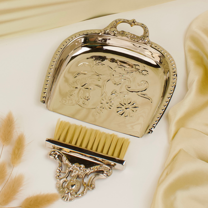 Latifa Dust PAN with brush Set Silver Finish