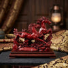 Anima Crimson Galloping Red Horses Statue