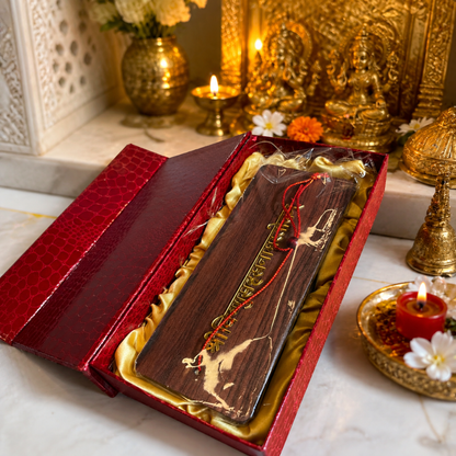 Adhya Vishnu Sahastranama Golden Letters  Red Matte